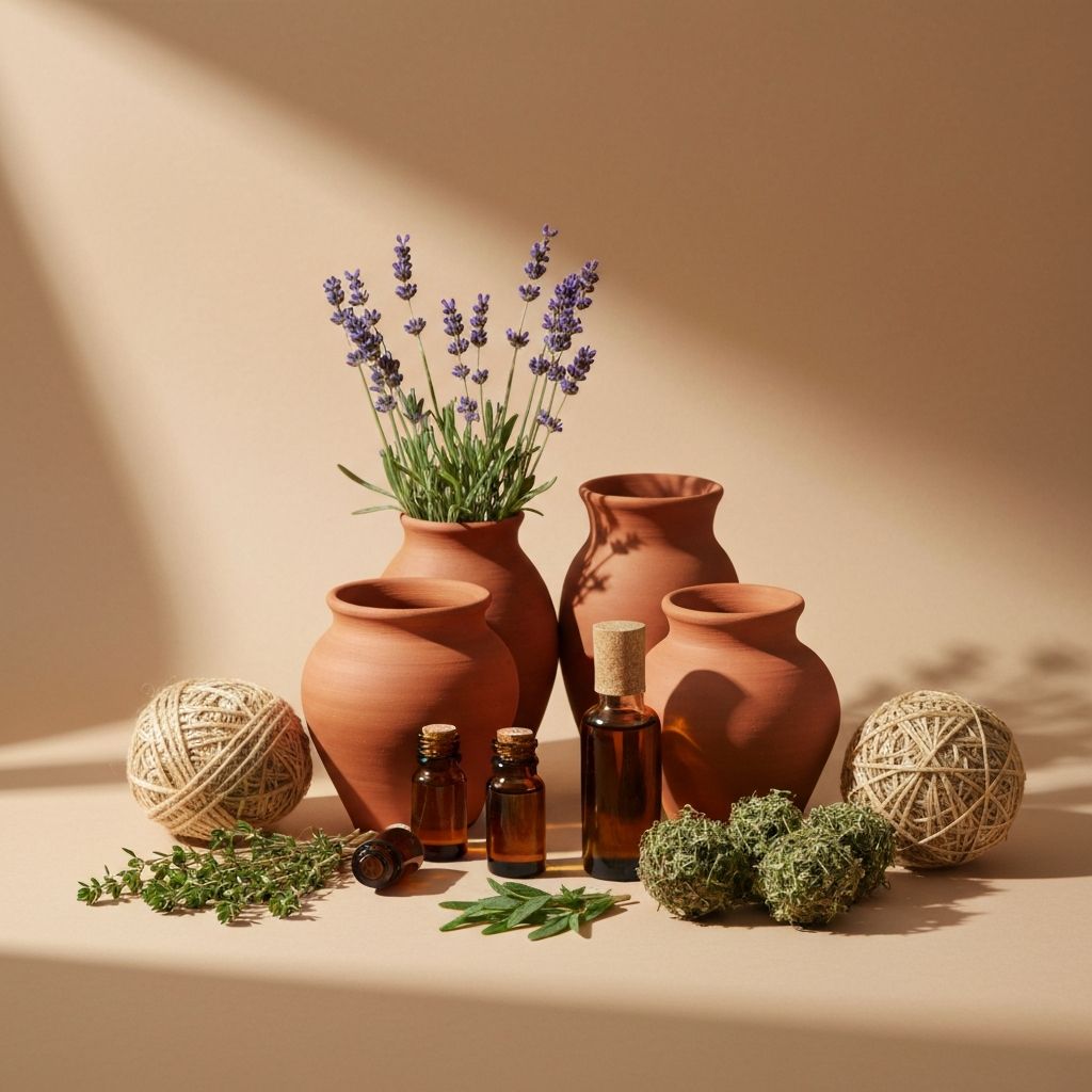 Φυσικά στοιχεία όπως γη, βότανα και φυσικές ύλες