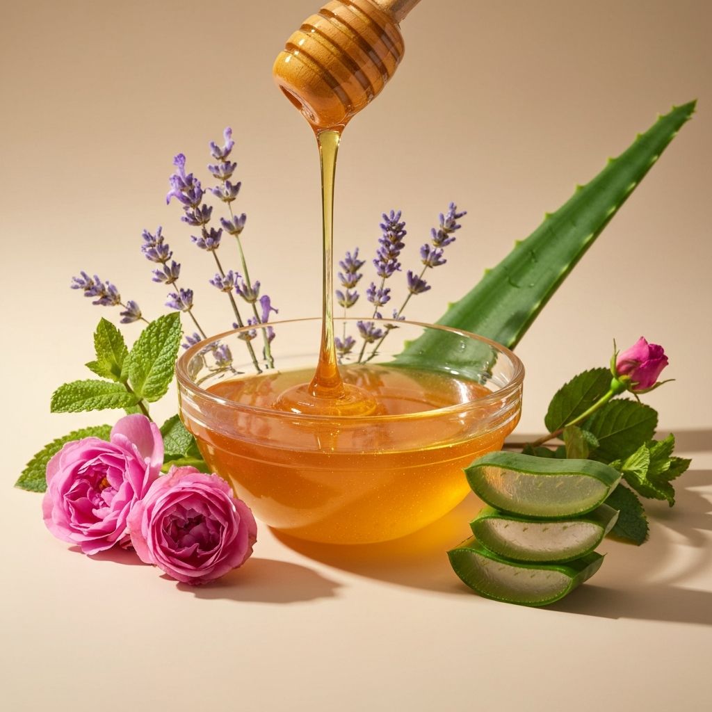 Φυσικά συστατικά περιποίησης - μέλι, βότανα και αλόη